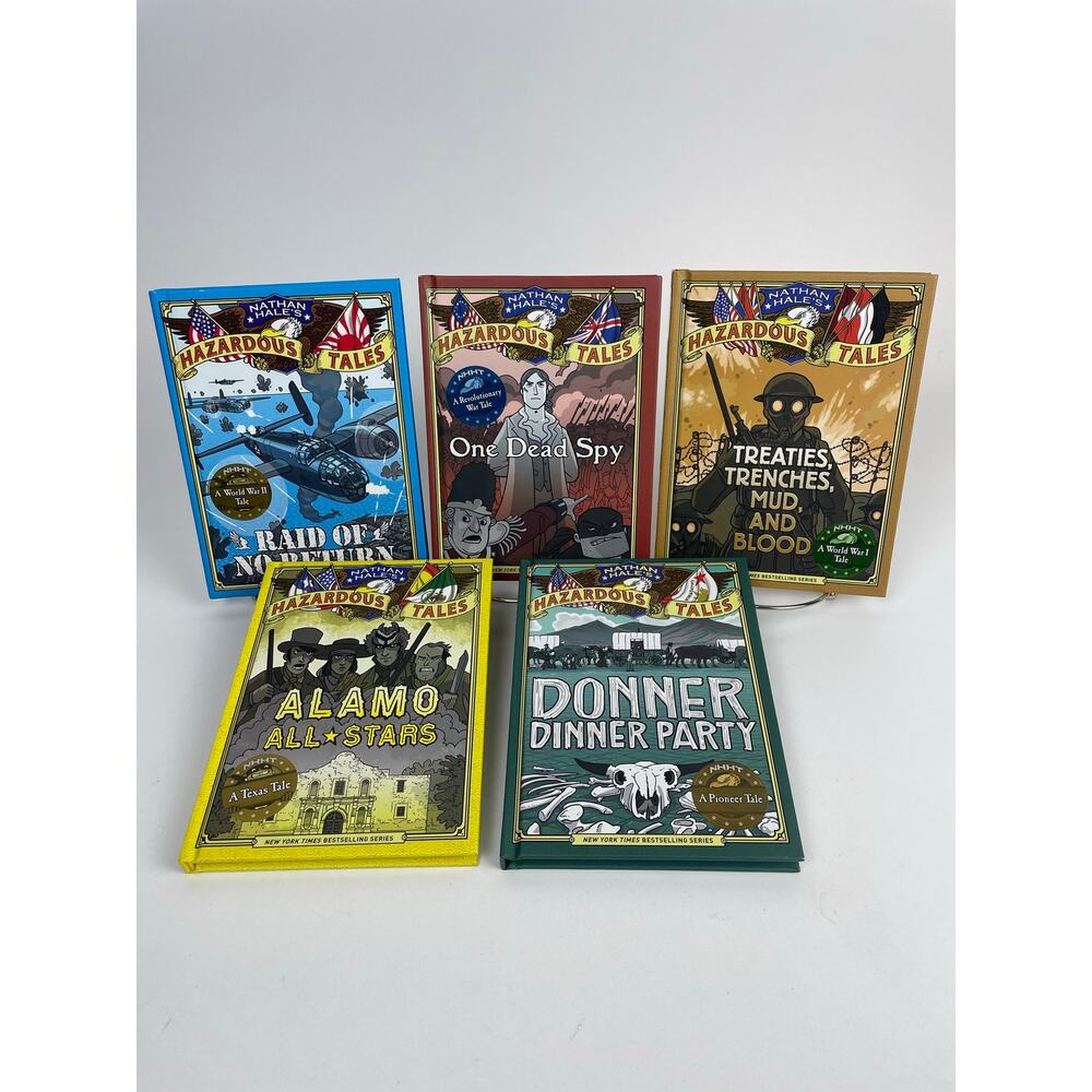 Hazardous Tales Lot of 5 Nathan Hale Hardcover Illustrated History Chapter Books